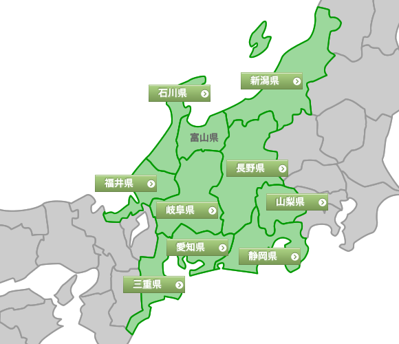 Map検索 中部地方 貸切温泉どっとこむ