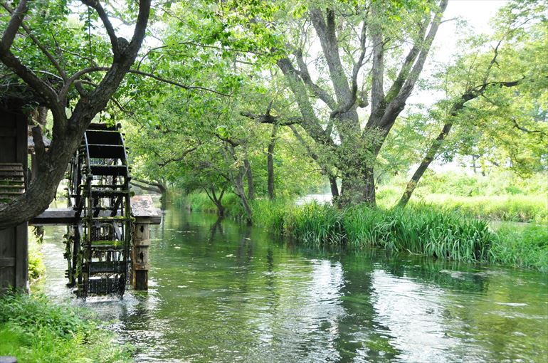 安曇野～蓼川と水車小屋