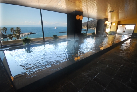 碧き凪ぎの宿 明治館 静岡県 伊豆 熱海 西伊豆 貸切温泉どっとこむ 全室オーシャンビュー お子様連れも安心して泊まれる土肥一の老舗宿