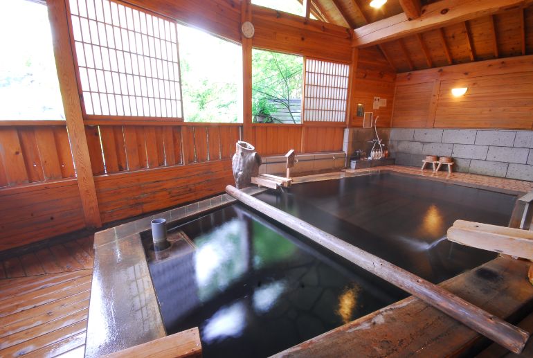 Tachiyu (standing bath) for the guests only