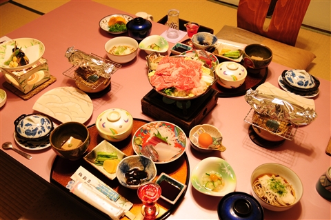 益成屋旅館 料理レポート 1 貸切温泉どっとこむ