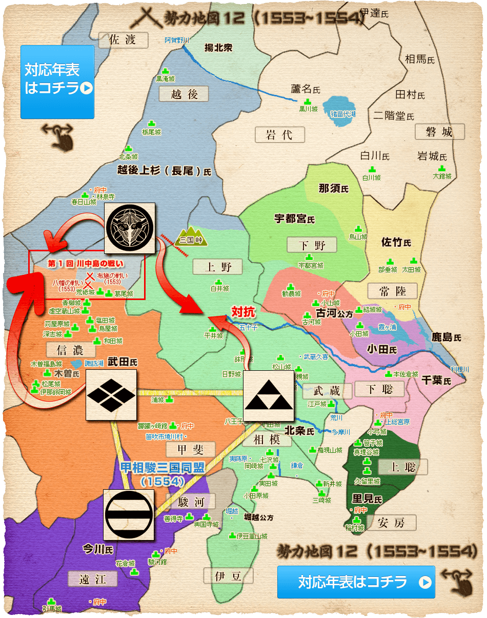 勢力地図 1438 1590年 関東戦国史 1438 1590