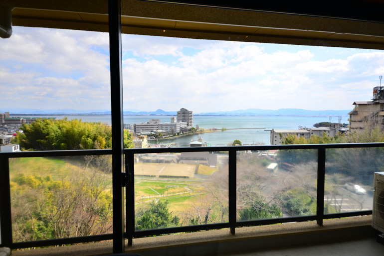 A view of Lake Biwa from the inn