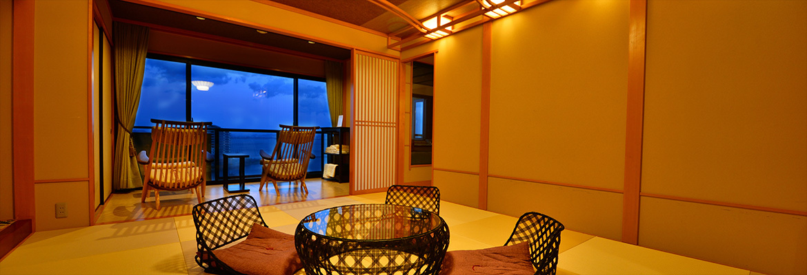 All rooms have a view of Lake Biwa and a relaxed atmosphere