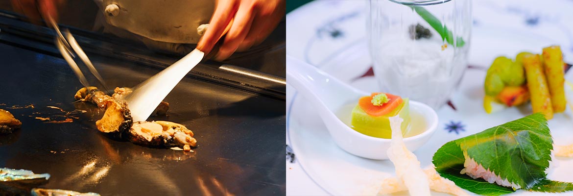 Excellent teppanyaki and creative kaiseki dinners