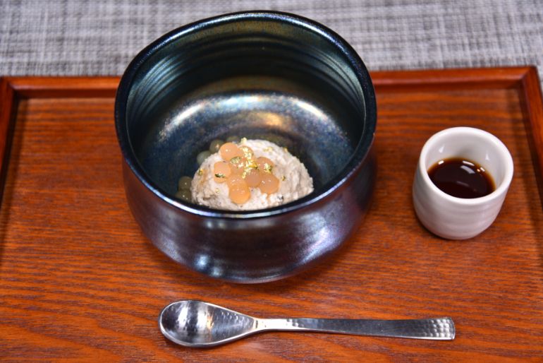 水菓子「紅茶とタピオカのムース」
