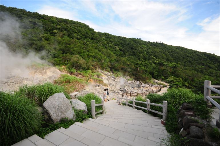 「雲仙地獄」への石階段2