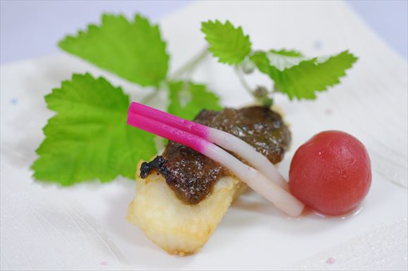 焼き物「鰈の蕗の薹味噌焼き」